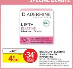 Intermarché CRÈME LIFT+ ÉLASTINE JOUR - FERMETÉ DIADERMINE offre