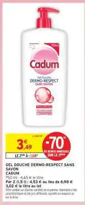 Intermarché GEL DOUCHE DERMO-RESPECT SANS SAVON offre