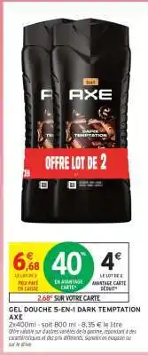 Intermarché GEL DOUCHE 5-EN-1 DARK TEMPTATION AXE offre