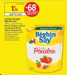 Intermarché Sucre Poudre Beghin Say offre