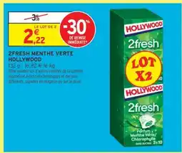 Intermarché 2FRESH MENTHE VERTE HOLLYWOOD offre