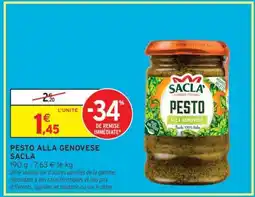Intermarché PESTO ALLA GENOVESE SACLA offre