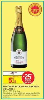 Intermarché AOP** Crémant de Bourgogne Brut 'Moillard' offre