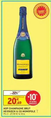 Intermarché AOP CHAMPAGNE BRUT HEIDSIECK & CO MONOPOLE offre