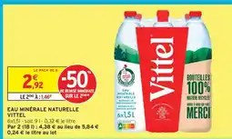 Intermarché Eau Minérale Naturelle Vittel offre