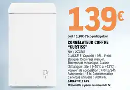 E.Leclerc CONGÉLATEUR COFFRE CURTISS offre