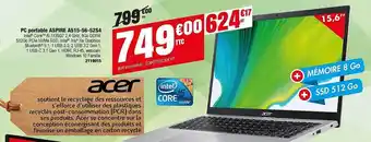 Plein ciel Pc Portable Aspire A515-56-52s4 offre