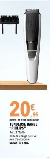 E.Leclerc TONDEUSE BARBE 'PHILIPS' offre