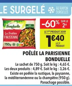 Supeco BONDUELLE Poêlée la parisienne offre