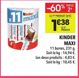 Supeco KINDER Maxi offre