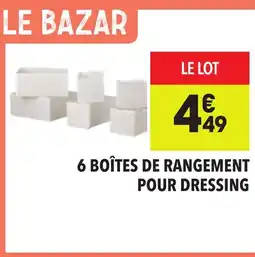 Supeco 6 boîtes de rangement pour dressing offre
