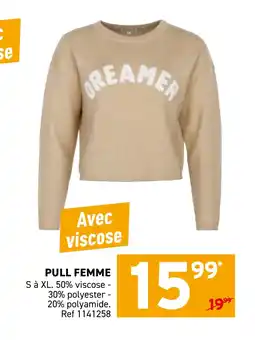 Trafic PULL FEMME offre