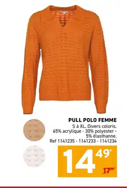 Trafic Pull polo femme offre