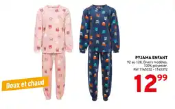 Trafic Pyjama enfant offre