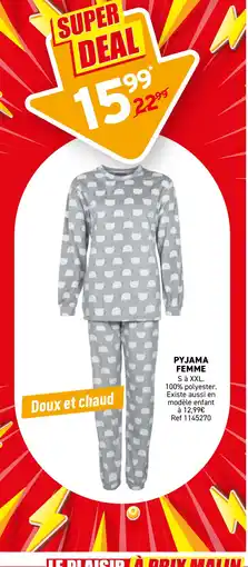 Trafic Pyjama femme offre