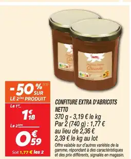 Netto NETTO Confiture extra d'abricots offre
