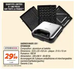 Netto KITCHENCOOK Sandwich maker 3 en 1 offre