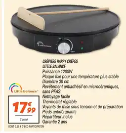Netto LITTLE BALANCE Crêpière happy crêpes offre