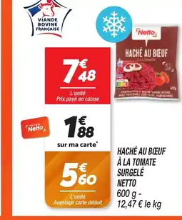 Netto NETTO Haché au bœuf à la tomate surgelé offre