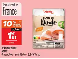 Netto NETTO Blanc de dinde offre