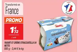 Netto NETTO Yaourt et crème stracciatella x4 offre