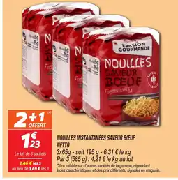 Netto NETTO Nouilles instantanées saveur bœuf offre