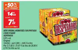 Netto DESPERADOS Bière original aromatisée à un spiritueux offre