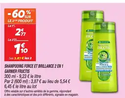 Netto GARNIE FRUCTIS Shampooing force et brillance 2 en 1 offre