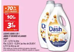 Netto DASH Lessive liquide 2 en 1 ambre et orchidée 40 lavages offre