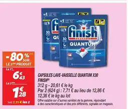 Netto FINISH Capsules lave-vaisselle quantum x30 offre