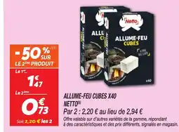 Netto NETTO Allume-feu cubes x40 offre