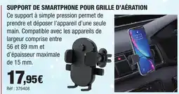 Autobacs Support de smartphone pour grille d'aération offre