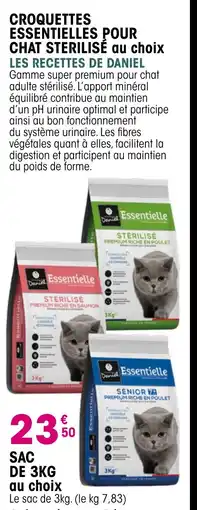 Croque Gel LES RECETTES DE DANIEL Croquettes essentielles pour chat sterilisé offre