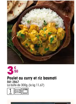 Croque Gel Poulet au curry et riz basmati offre
