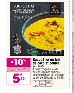 Croque Gel Soupe Thaï au lait de coco et poulet offre