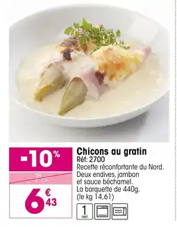 Croque Gel Chicons au gratin offre