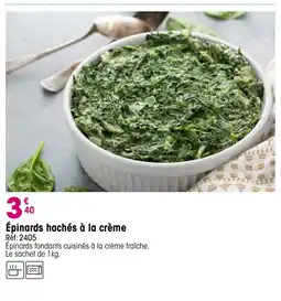 Croque Gel Épinards hachés à la crème offre