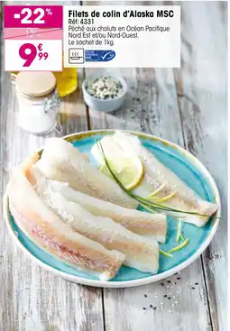Croque Gel Filets de colin d'Alaska MSC offre