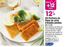 Croque Gel 20 Portions de filets de colin d'Alaska panées offre