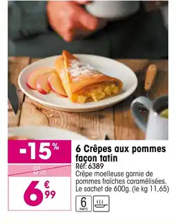 Croque Gel 6 Crêpes aux pommes façon tatin offre