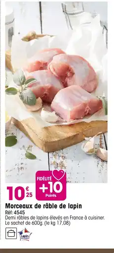 Croque Gel Morceaux de râble de lapin offre