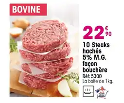 Croque Gel 10 Steaks hachés 5% M.G. façon bouchère offre