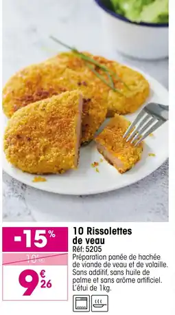 Croque Gel 10 Rissolettes de veau offre