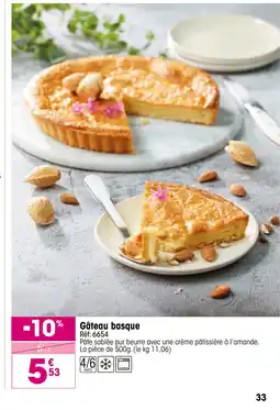 Croque Gel Gâteau basque offre
