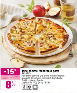Croque Gel Tarte pomme rhubarbe 8 parts offre