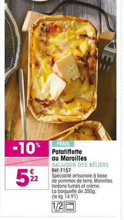 Croque Gel Patatiflette au Maroilles offre