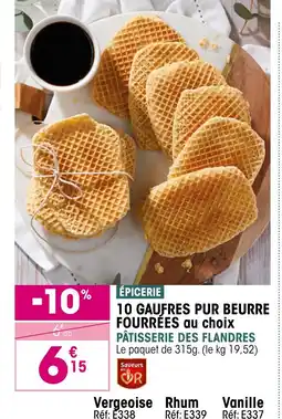 Croque Gel 10 gaufres pur beurre fourrées au choix offre