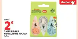 Auchan Supermarché AUCHAN 3 mini rubans correcteurs offre