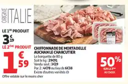 Auchan Supermarché Chiffonnade de mortadelle auchan le charcutier offre