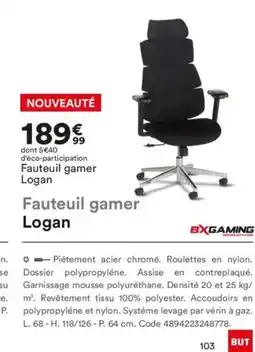 BUT Fauteuil gamer Logan offre